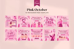 Pink October Instagram Post Canva Template Product Image 3