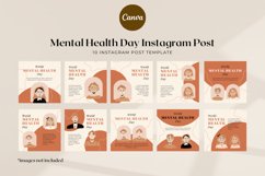 Mental Health Day Instagram Post Canva Template Product Image 1