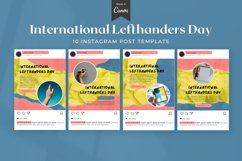 International Lefthanders Day Instagram Post Canva Template Product Image 2
