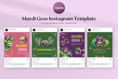 Mardi Gras Instagram Canva Template Product Image 2