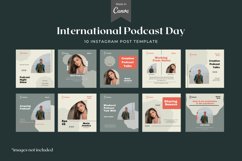 International Podcast Day Instagram Post Canva Template Product Image 3