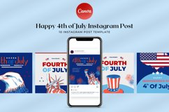 Happy 4th of July Instagram Post Canva Template Product Image 2