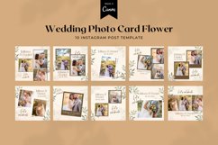 Wedding Photo Card Flower Instagram Post Canva Template Product Image 3