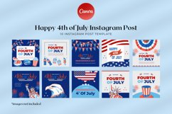 Happy 4th of July Instagram Post Canva Template Product Image 3
