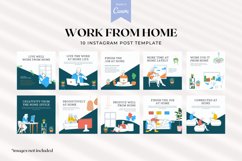 Work From Home Instagram Post Template, Canva Templates Product Image 2