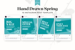 Hand drawn spring sale instagram posts, Canva Templates Product Image 2