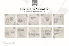 Decorative Monoline Instagram Canva Template Product Image 1