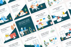 Work From Home Instagram Post Template, Canva Templates Product Image 3
