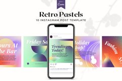 Retro Pastels Instagram Canva Template Product Image 2