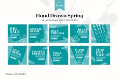Hand drawn spring sale instagram posts, Canva Templates Product Image 1