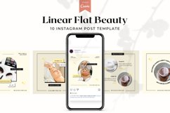 Linear Flat Beauty Instagram Post Template, Canva Templates Product Image 1