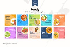 Flat Food Vector Instagram Canva Templates Product Image 4