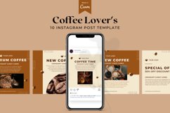 Coffee Lover's Instagram Post, Canva Templates Product Image 6