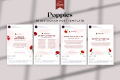 Poppies themed Instagram Post, Canva Templates Product Image 3
