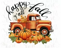 Happy Fall Y'all Truck PNG Instant Sublimation Download Product Image 4