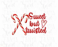 Sweet But Twisted, Christmas Candy Cane PNG Instant Download Product Image 7