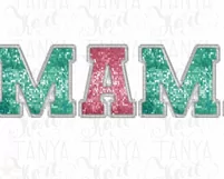 Mama PNG, Embroidery Letters for To My Mom Product Image 6