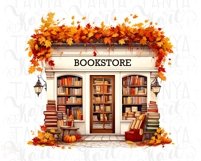 Fall Bookstore Png Download Autumn Sublimation Product Image 5