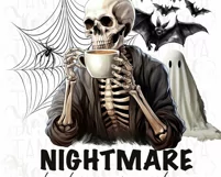 Nightmare Before Coffee PNG, Spooky Season Halloween Product Image 5
