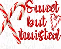 Sweet But Twisted, Christmas Candy Cane PNG Instant Download Product Image 6