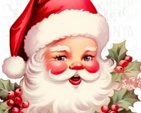 Retro Santa Claus PNG Digital Download Product Image 6