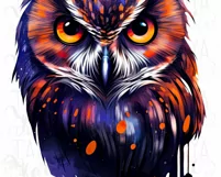 Purple Owl PNG Sublimation Instant Download Product Image 7