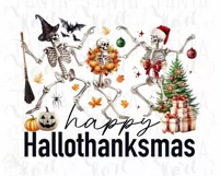 Happy Hallothanksmas PNG Digital Download for Sublimation Product Image 5