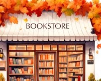 Cozy Autumn Bookstore PNG Sublimation Product Image 5