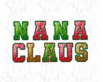 Nana Claus Faux Sequin for Sweatshirt, Sublimation Design Product Image 5
