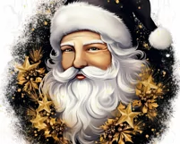 Christmas PNG Designs - Santa Claus Face Sublimation Designs Product Image 9