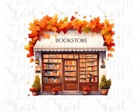Cozy Autumn Bookstore PNG Sublimation Product Image 6