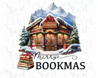 Merry Bookmas Christmas Village Bookstore, Instant Download Product Image 6