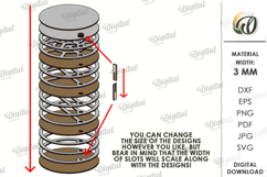 Layered Bead Organizers Bundle Laser Cut. Organizer Box SVG Product Image 3