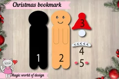 Christmas Bookmark SVG, LayeredS anta Claus gingerbread Product Image 4