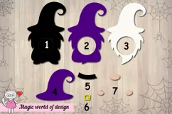 Halloween Gnome candy dome svg, paper cut file svg Product Image 2