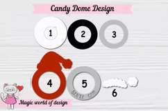 Christmas Santa cam candy dome svg, Layered Paper Cut Product Image 4