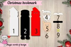 Christmas Bookmark SVG, LayeredS anta Claus gingerbread Product Image 5