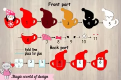 Christmas gift card holder SVG Design penguin in santa sock Product Image 2