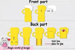 Beer mug gift card money holder svg for Cutting Machines Product Image 3