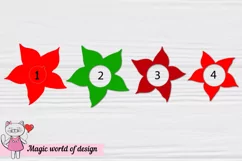 Christmas Poinsettia candy dome svg, Layered Paper Cut Product Image 3