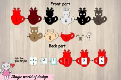 Christmas Reindeer in glass gift card holder SVG Design Product Image 3