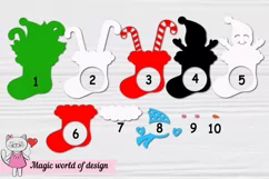 Snowman in a Christmas sock candy dome svg, Layered Paper Product Image 4