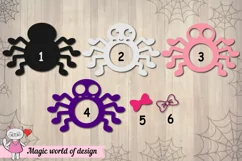 3d Halloween Spider girl candy dome svg, paper cut file svg Product Image 2