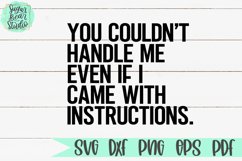 Couldn't Handle Me If I Came With Instructions | A Funny SVG Product Image 2