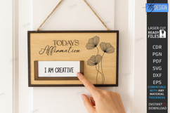 Interchangeable Affirmation Sign Laser Cut | Hanging Signs Product Image 1