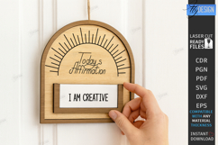 Interchangeable Affirmation Sign Laser Cut | Hanging Signs Product Image 1
