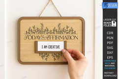 Interchangeable Affirmation Sign Laser Cut Bundle|Wall Decor Product Image 13