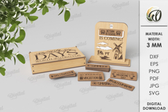 Interchangeable countdown Laser Cut. Home decor SVG Product Image 1