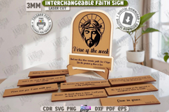Christian Interchangeable Signs with Stand Laser Cut Bundle Product Image 9