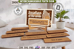 Christian Interchangeable Signs with Stand Laser Cut Bundle Product Image 11